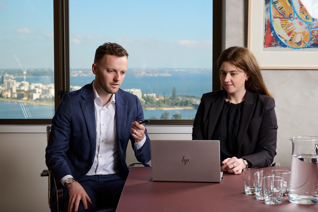 Family law attorneys Perth working in an office